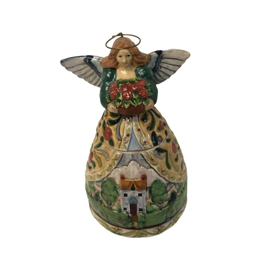 Jim Shore Angels-Four Seasons Cookie Jar Certified International Ceramic Angel
